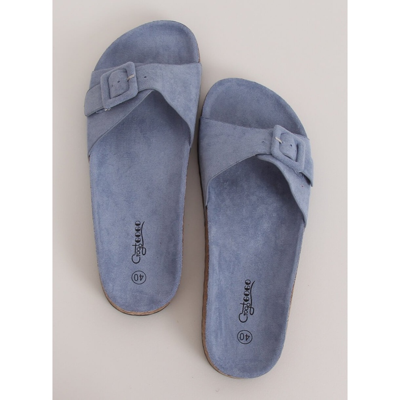 Modrá G-5026 Modré korkové podešve modrý 1