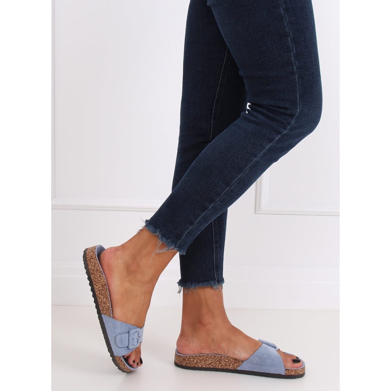 Modrá G-5026 Modré korkové podešve modrý 2