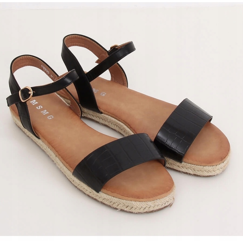 Černé sandály espadrilky WH939 Black černý 1