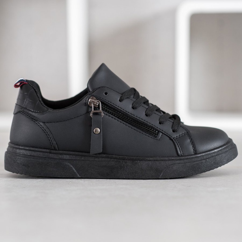 SHELOVET Sportovní obuv s ozdobným zipem černá 2