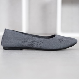 BAOLIKANG Šedé prolamované balerínky šedá 2
