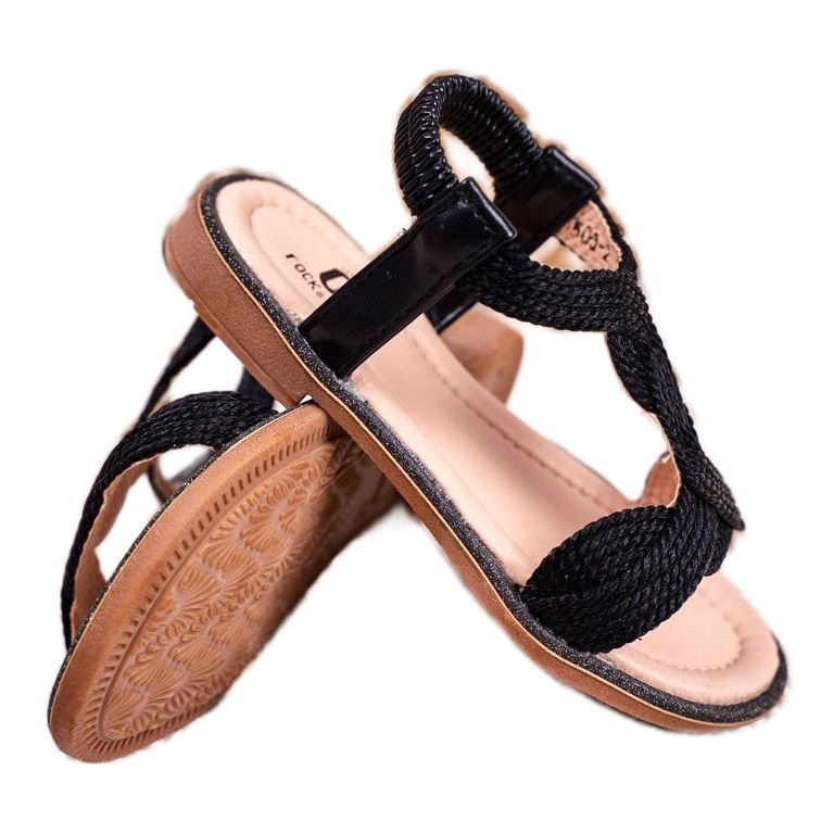 FRROCK Dětské černé sandály Lamado černý 3