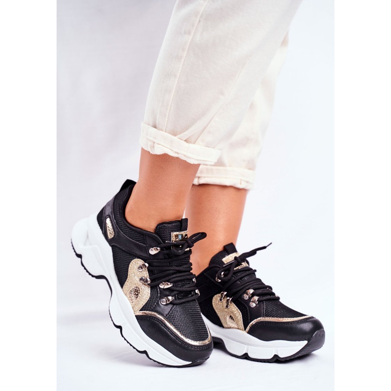 SEA Dámské sportovní boty černé zlato v Pekingu černá žlutá 1