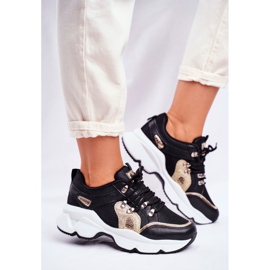 SEA Dámské sportovní boty černé zlato v Pekingu černá žlutá 2