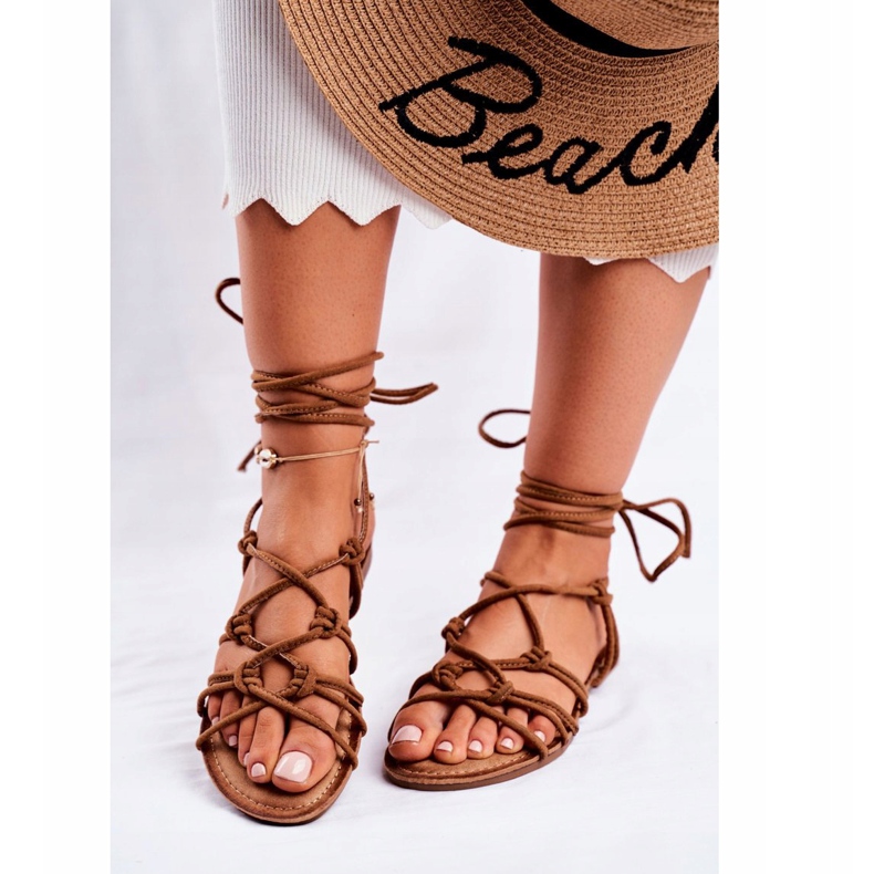 PS1 Dámské sandály Tied Camel Negros hnědý 2