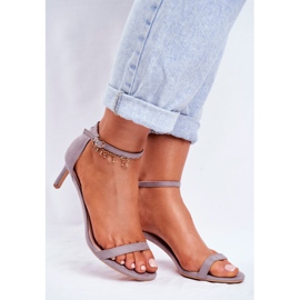 PS1 Dámské sandály na vysokém podpatku Classic Grey Mintore šedá 1