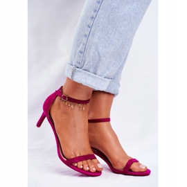 PS1 Dámské sandály na klasickém podpatku Fuchsie Mintore růžový 1