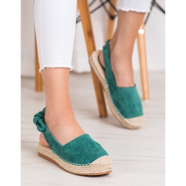 Nio Nio Espadrilky s objevenou patou zelený 1