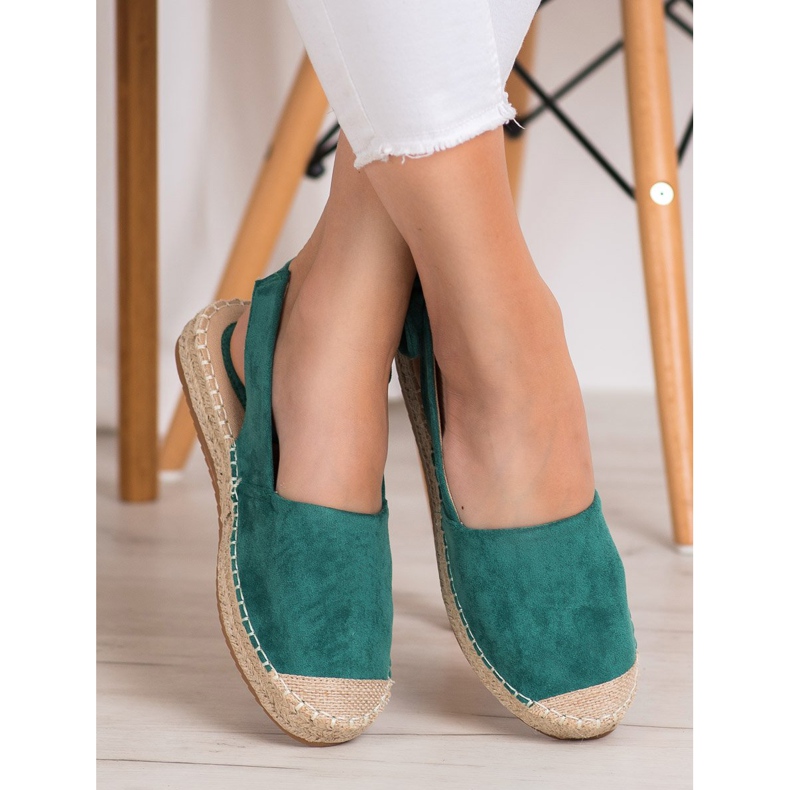 Nio Nio Espadrilky s objevenou patou zelený 2