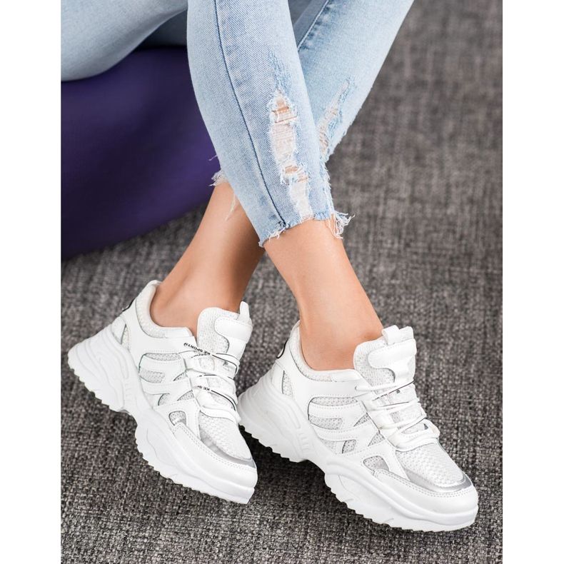 SHELOVET Pohodlné bílé tenisky bílý 2