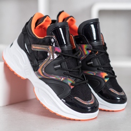 Weide Módní tenisky černý pomerančový 1