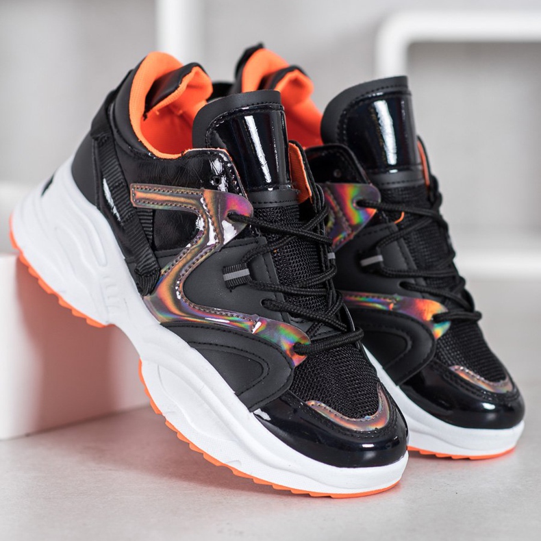 Weide Módní tenisky černá oranžový 1