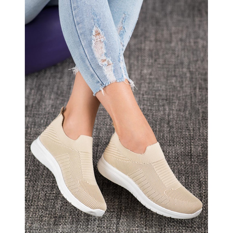 SHELOVET Textilní nazouvací boty hnědý 1