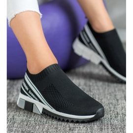 SHELOVET Textilní sportovní obuv bílý černá 2