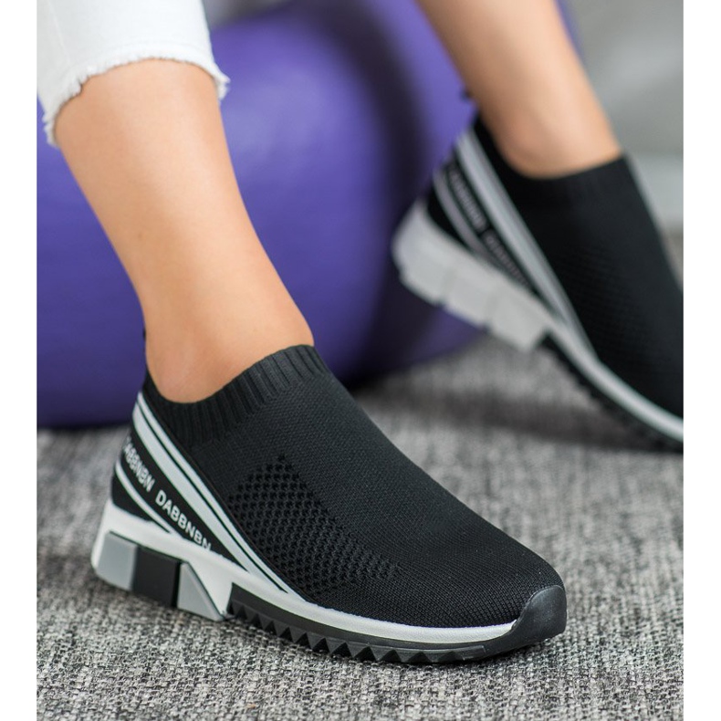 SHELOVET Textilní sportovní obuv bílý černá 2