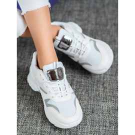 SHELOVET Stylové tenisky bílý šedá 1