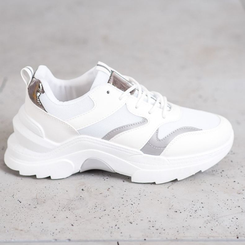 SHELOVET Stylové tenisky bílý šedá 2