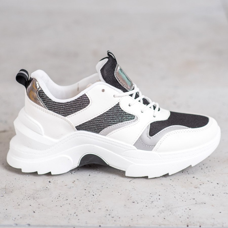 SHELOVET Stylové tenisky bílý černá 1