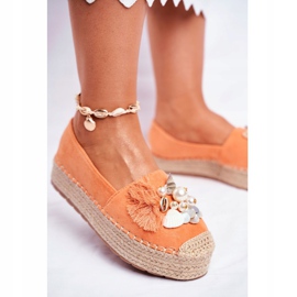 PS1 Dámské espadrilky na platformě Denver Orange Orange pomerančový 2