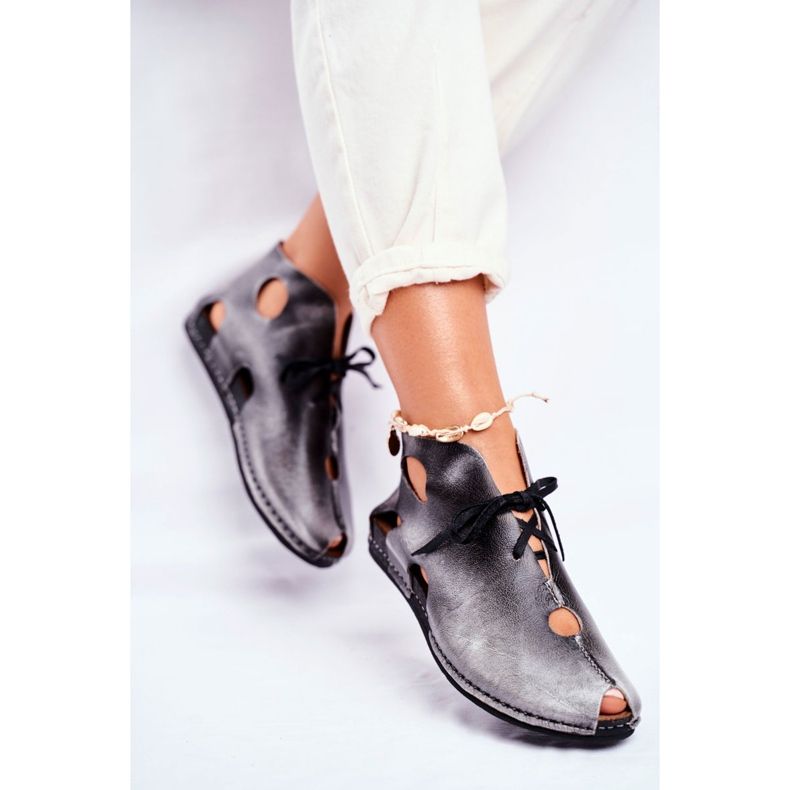 Dámské brogues Maciejka Popiel 03426-03 šedá 2