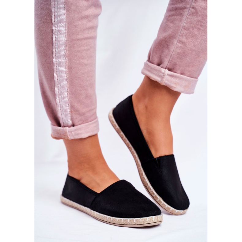 NEWS Dámské černé nazouvací espadrilky černý 2