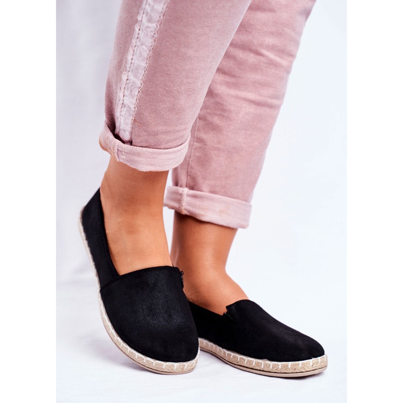 NEWS Dámské černé nazouvací espadrilky černý 1