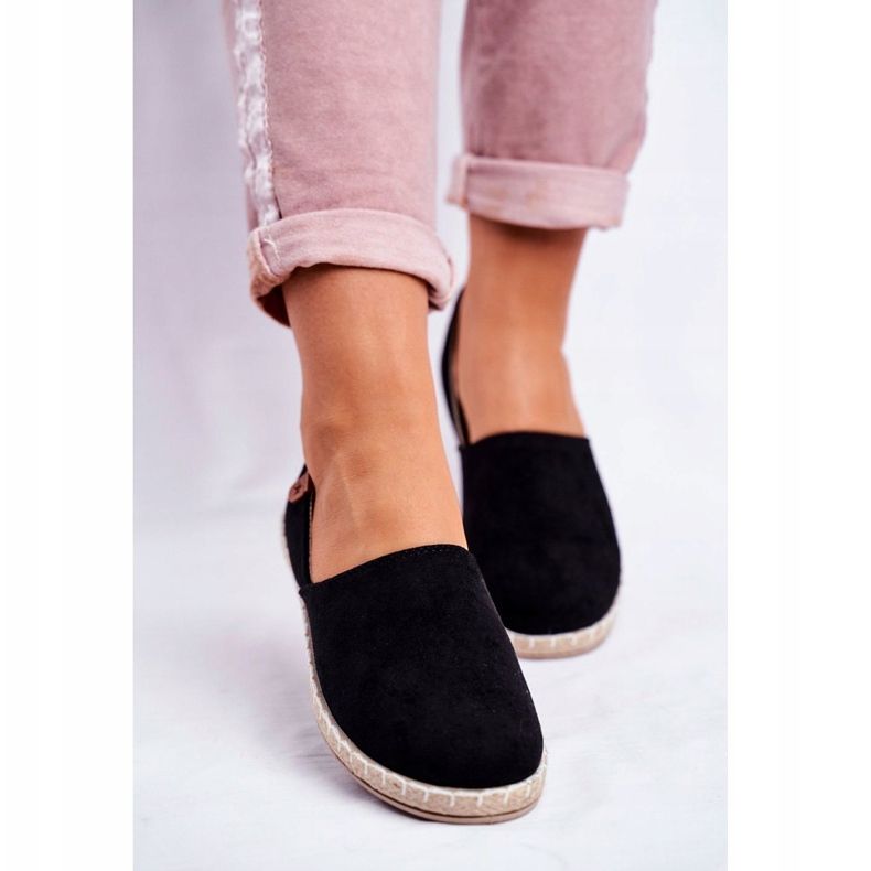 NEWS Dámské černé nazouvací espadrilky černý 2