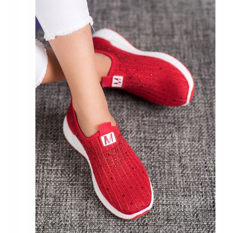 SHELOVET Červené Boty S Krystaly 2