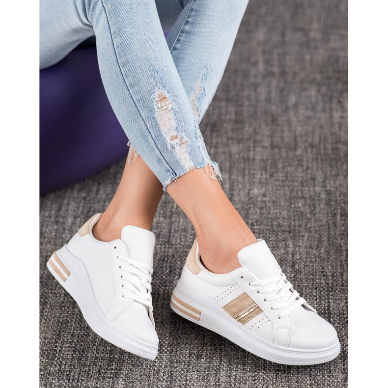 SHELOVET Eko kožené tenisky bílý 1