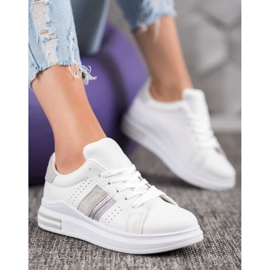 SHELOVET Eko kožené tenisky bílý 1