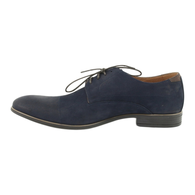 Pilpol 1731 Navy Blue Men's Shoes modrý 1