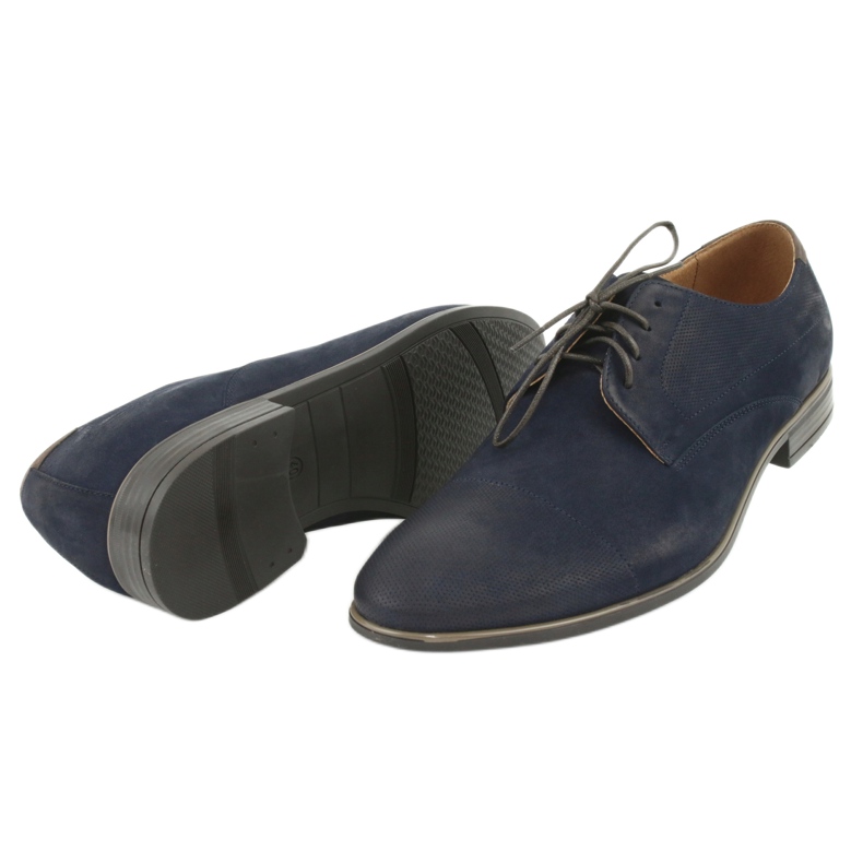 Pilpol 1731 Navy Blue Men's Shoes modrý 3
