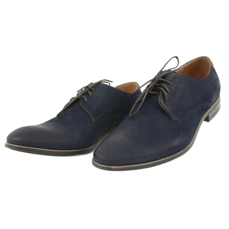 Pilpol 1731 Navy Blue Men's Shoes modrý 2