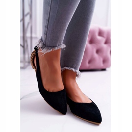 Lu Boo Ballerina In Spitz Black Suede Lepší černý 2