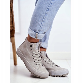 Dámské tenisky Big Star High Warm Grey GG274070 šedá 1