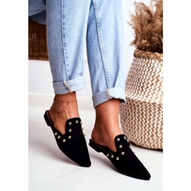 Dámské černé semišové sandály Lu Boo Seniorita černá 1