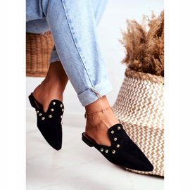 Dámské černé semišové sandály Lu Boo Seniorita černá 2