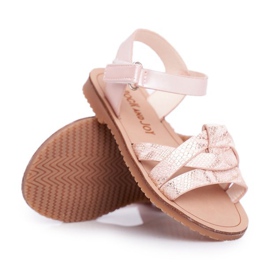 FRROCK Dětské sandály se suchým zipem pro dívky Pink Lilo růžový žluť 4