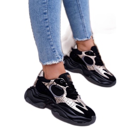 Dámské sportovní boty Big Star od Daniel Lopez černé a zlaté FF274A524 černá žlutá 1