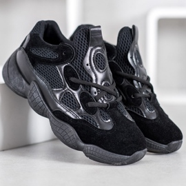 SHELOVET Černé tenisky černá 2