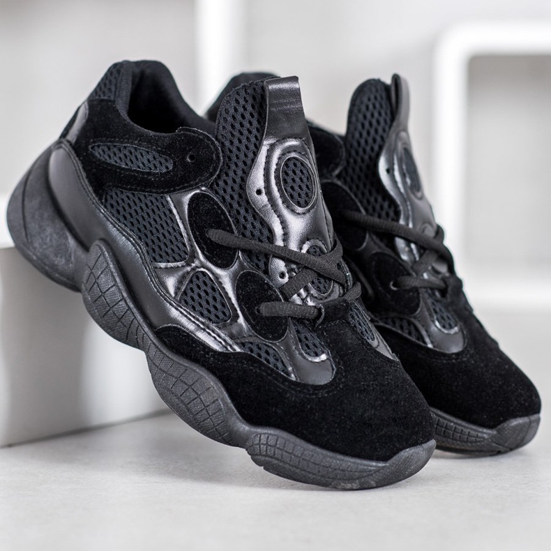 SHELOVET Černé tenisky černá 2