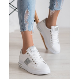 RTX WALK Tenisky se stříbrnými vložkami bílý šedá 1