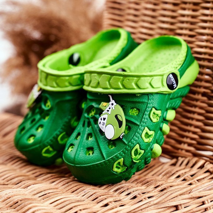 Dětská zelená pěna Crocs Green Plane Donald zelený 1