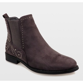 Šedé zateplené semišové boty 6333-2 šedá 1 Šedé zateplené semišové boty 6333-2 šedá 1