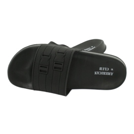 American Club Americké dvoupruhové bazénové pantofle NH15 pro muže černá 3