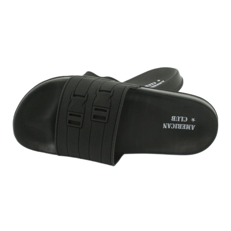 American Club Americké dvoupruhové bazénové pantofle NH15 pro muže černá 3