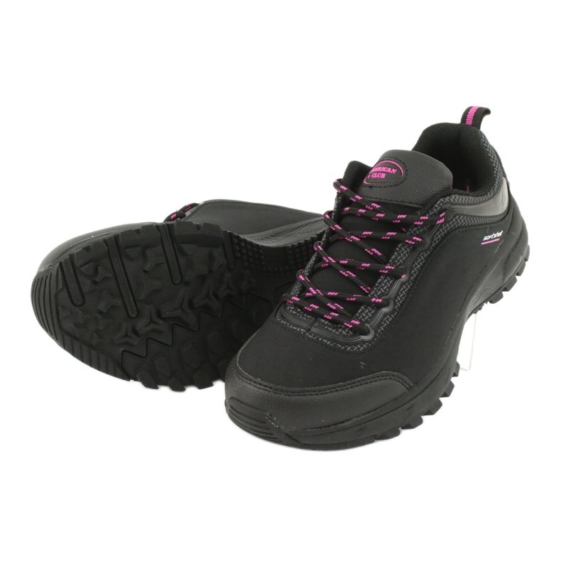 Nepromokavá softshellová sportovní obuv American Club HL05 černá růžový 2