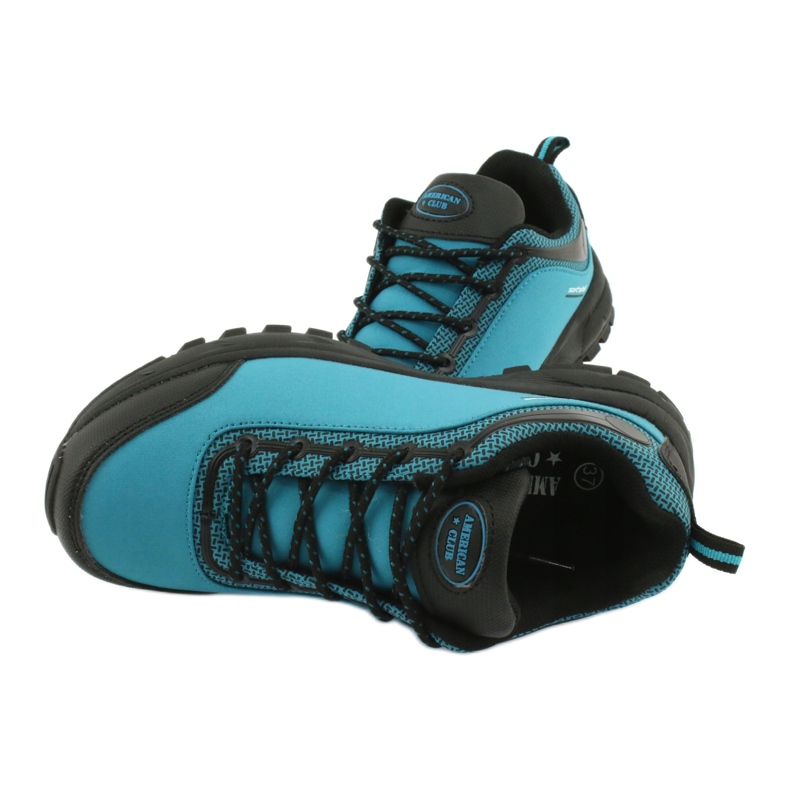 Nepromokavá softshellová sportovní obuv American Club HL05 černá modrý 4