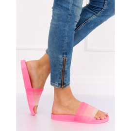 Růžové Dámské růžové pantofle K-9183 Fuchsie růžový 1