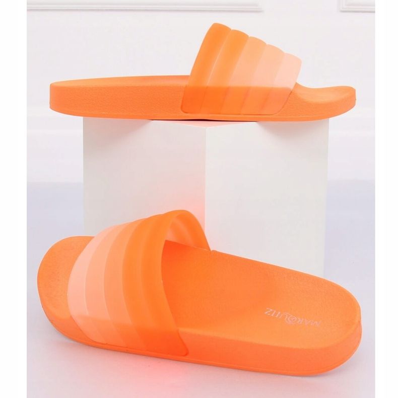 Oranžové Dámské pantofle K-9183 Oranžové pomerančový 2